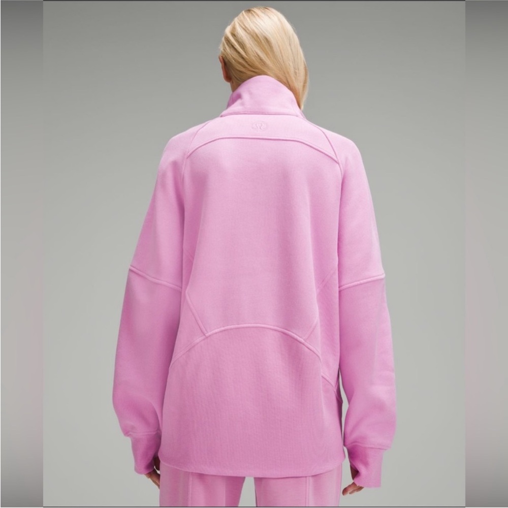 NWT Lululemon Scuba Oversized Funnel Neck Half Zip Dahlia Mauve XS/ S - Picture 2 of 7